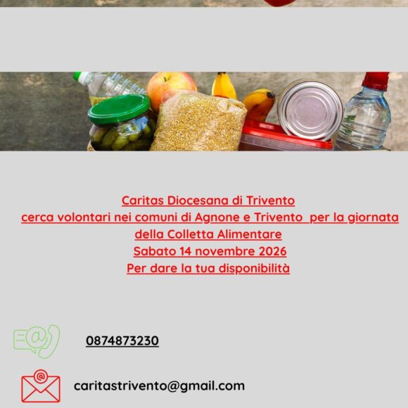 LA CARITAS DI TRIVENTO CERCA VOLONTARI